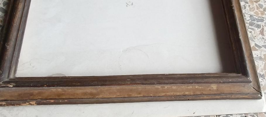 Antica cornice laccata e dorata XVIII secolo toscana-photo-1