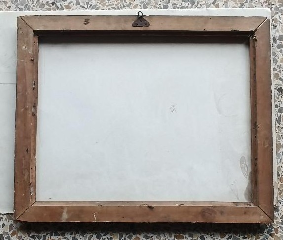 Antica cornice laccata e dorata XVIII secolo toscana-photo-2