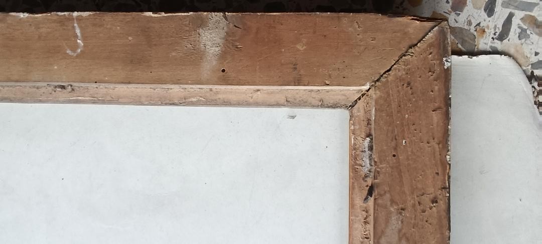 Antica cornice laccata e dorata XVIII secolo toscana-photo-3