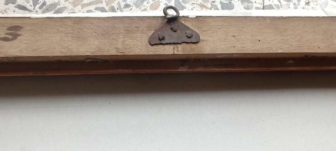 Antica cornice laccata e dorata XVIII secolo toscana-photo-4