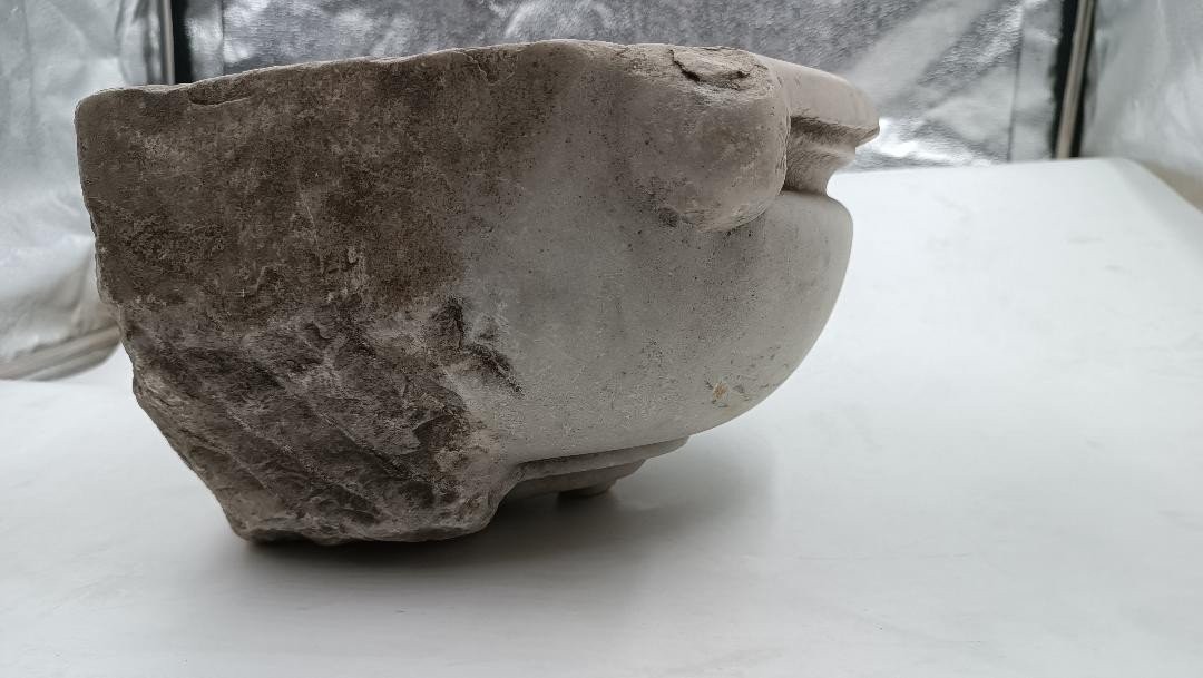 Acquasantiera in marmo carrara Toscana XVII secolo-photo-6