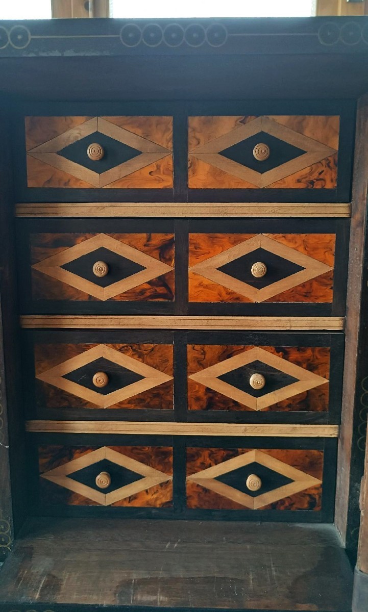 Grande monetiere intarsiato dei primi del '900-photo-5