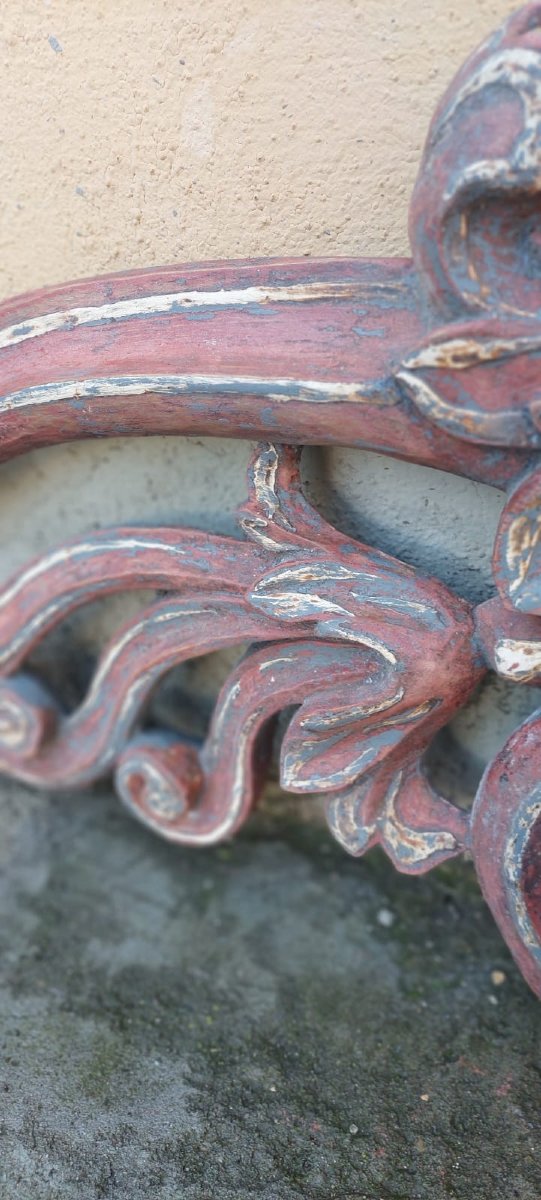 Coppia Grandi Fregi  Legno Intagliati XVII secolo Barocchi-photo-1