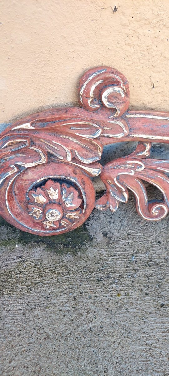 Coppia Grandi Fregi  Legno Intagliati XVII secolo Barocchi-photo-4