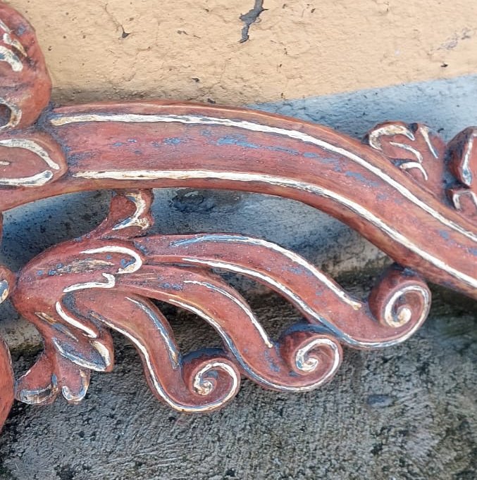 Coppia Grandi Fregi  Legno Intagliati XVII secolo Barocchi-photo-6