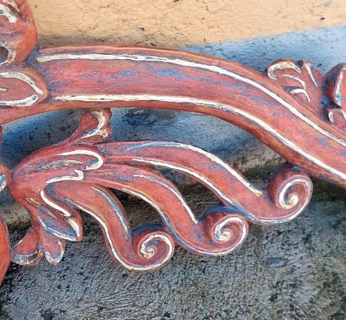 Coppia Grandi Fregi  Legno Intagliati XVII secolo Barocchi-photo-6