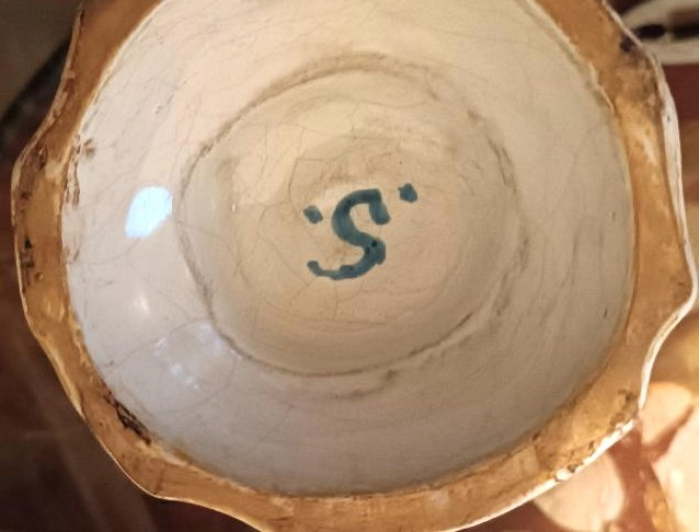 Coppia di vasi in maiolica decorata XVIII secolo Francia-photo-3