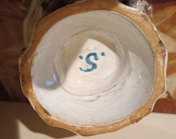 Coppia di vasi in maiolica decorata XVIII secolo Francia-photo-8