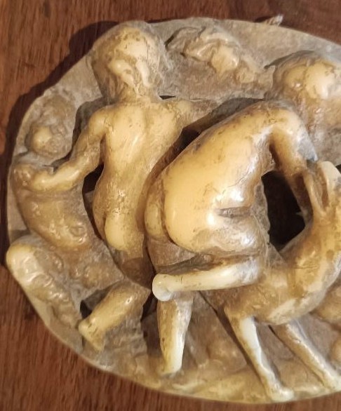 Rilievo ovale in cera - Baccanale - ceroplasta del XVIII secolo-photo-3