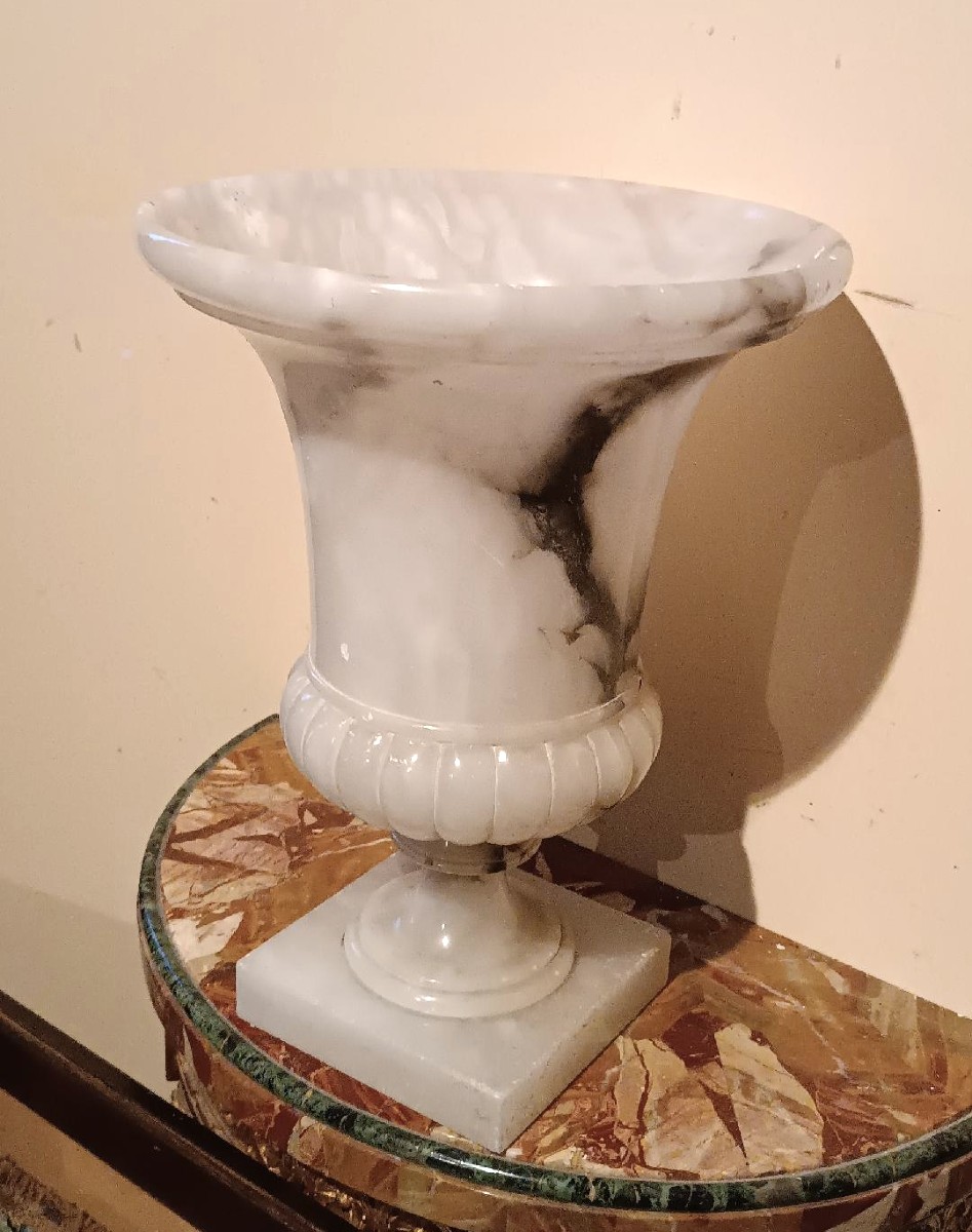 vaso mediceo a cratere alabastro prima meta' del 900-photo-2