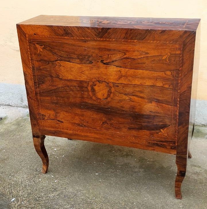 Ribalta intarsiata  -meta' XVIII secolo Toscana-photo-2