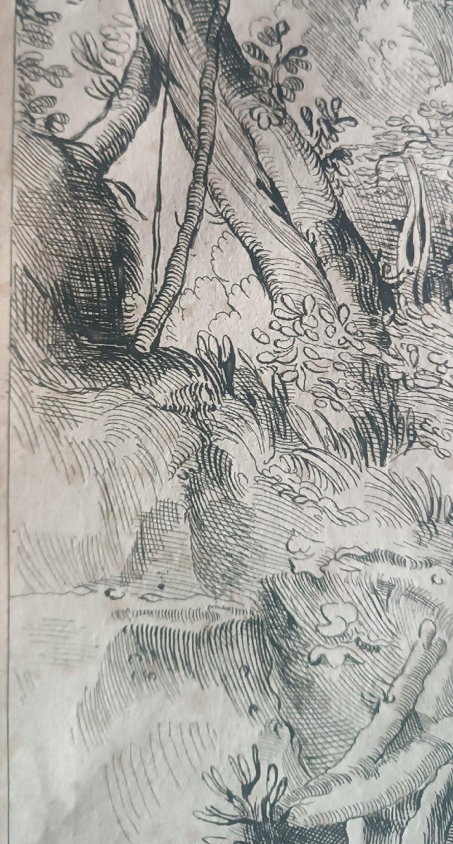 Disegno antico su carta vergata - XVII secolo - da  Annibale Carracci-photo-5