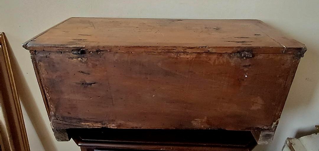 Piccola cassa scatola in legno XVII  secolo toscana 68x30-photo-3