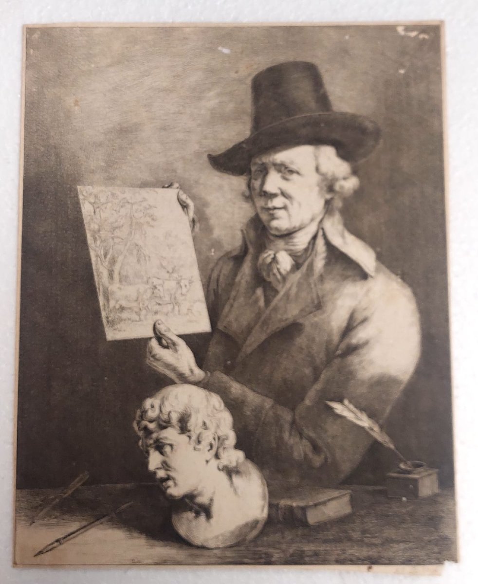 Autoritratto Jean Jacques de Boisseau 1796 Rara Impressione all'acquaforte  su carta vergata-photo-3