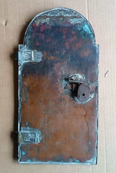 Antico sportello da tabernacolo in bronzo XVIII secolo-photo-3