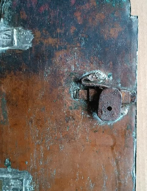 Antico sportello da tabernacolo in bronzo XVIII secolo-photo-4