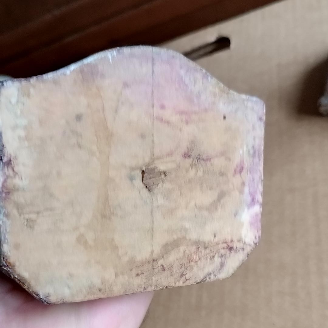 Antica coppia di candelieri portapalme - in legno argentato-photo-2