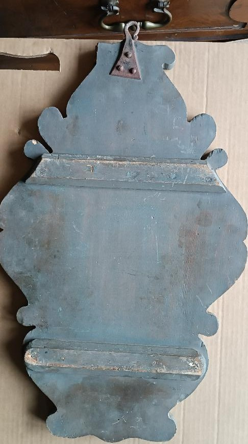 Antica tavola dipinta raffigurante SIMBOLO RELIGIOSO IHS-photo-2