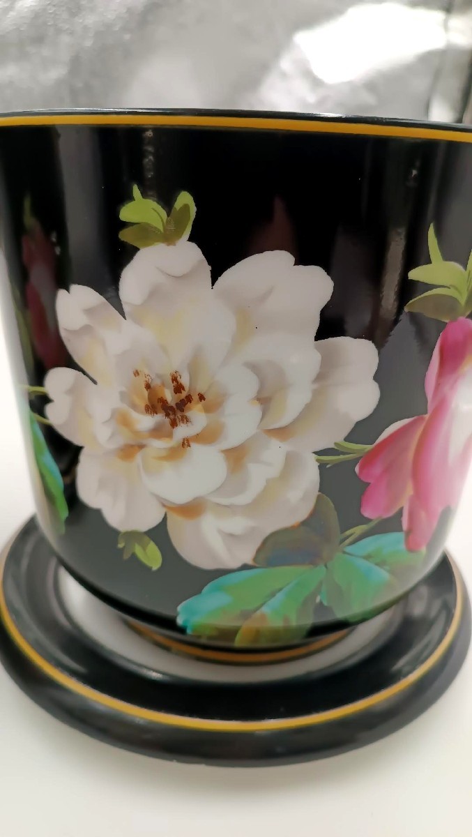 Coppia vasi cashpot ,porcellana Ginori seconda meta' XIX secolo-photo-1