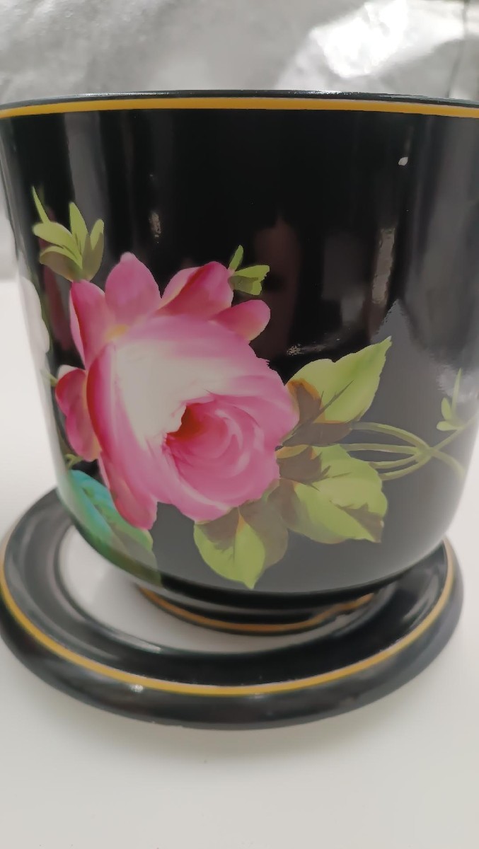 Coppia vasi cashpot ,porcellana Ginori seconda meta' XIX secolo-photo-2