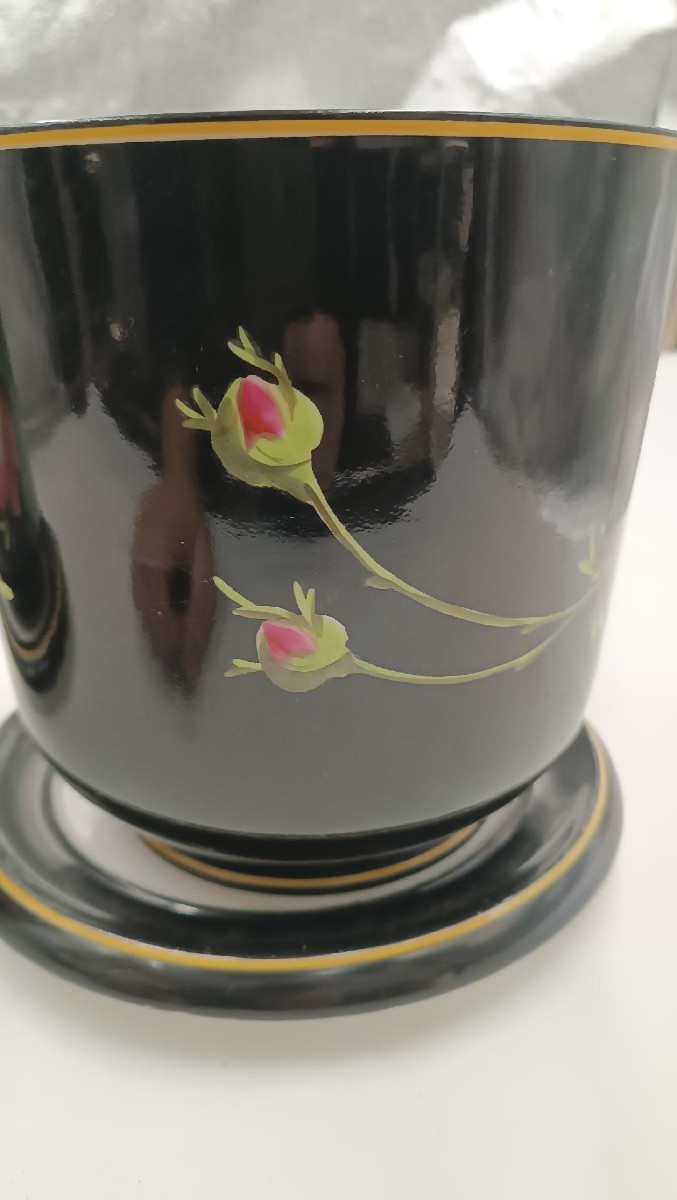 Coppia vasi cashpot ,porcellana Ginori seconda meta' XIX secolo-photo-3