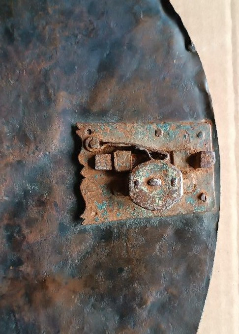 Antico sportello tabernacolo -sbalzo ottine dorato Barocco-photo-4