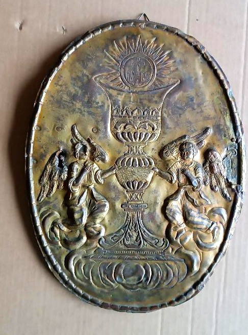 Antico sportello tabernacolo -sbalzo ottine dorato Barocco