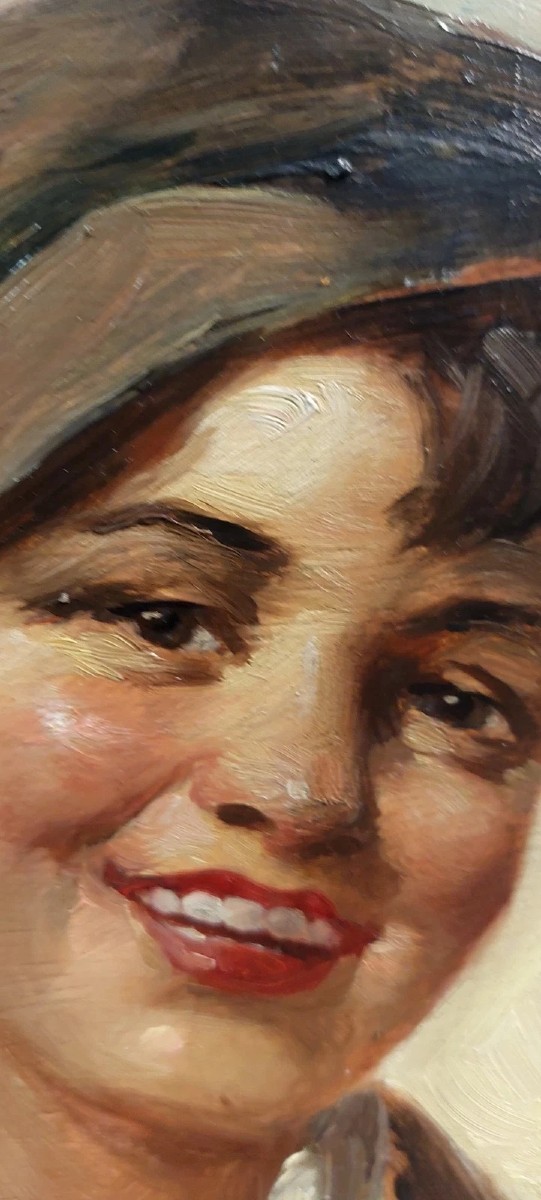 DIPINTO OLIO SU LEGNO RITRATTO PERSONAGGIO ATHOS RENZO BRIOSCHI 1910-2000-photo-4