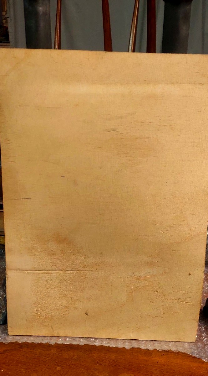 DIPINTO OLIO SU LEGNO RITRATTO PERSONAGGIO ATHOS RENZO BRIOSCHI 1910-2000-photo-2