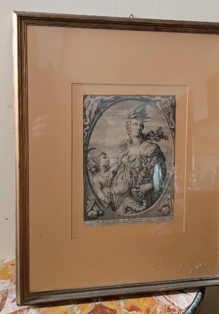 incisione a bulino .Cerere -Hendrik Goltzius (1558-1617) CERERE-photo-3