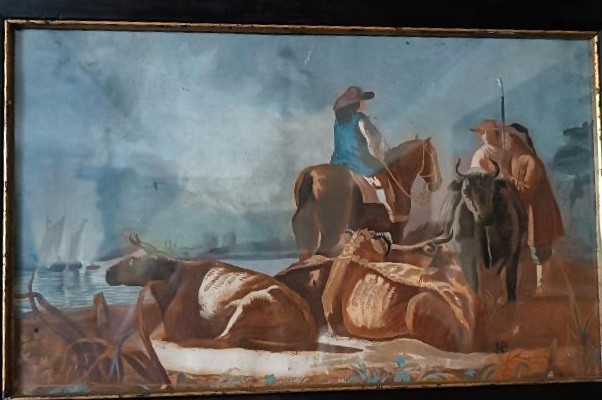 dipinto antico tempera su carta scuola italiana XVIII secolo-photo-4