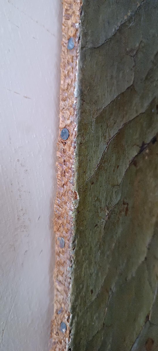 Dipinto ad olio su tela del XIX secolo, vaso di frutta con fiori-photo-5