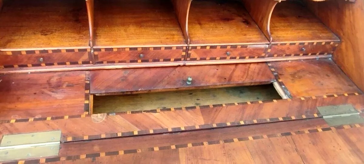   Antica Ribalta Toscana  periodo Luigi XVI ,  Lastronata in noce -photo-1