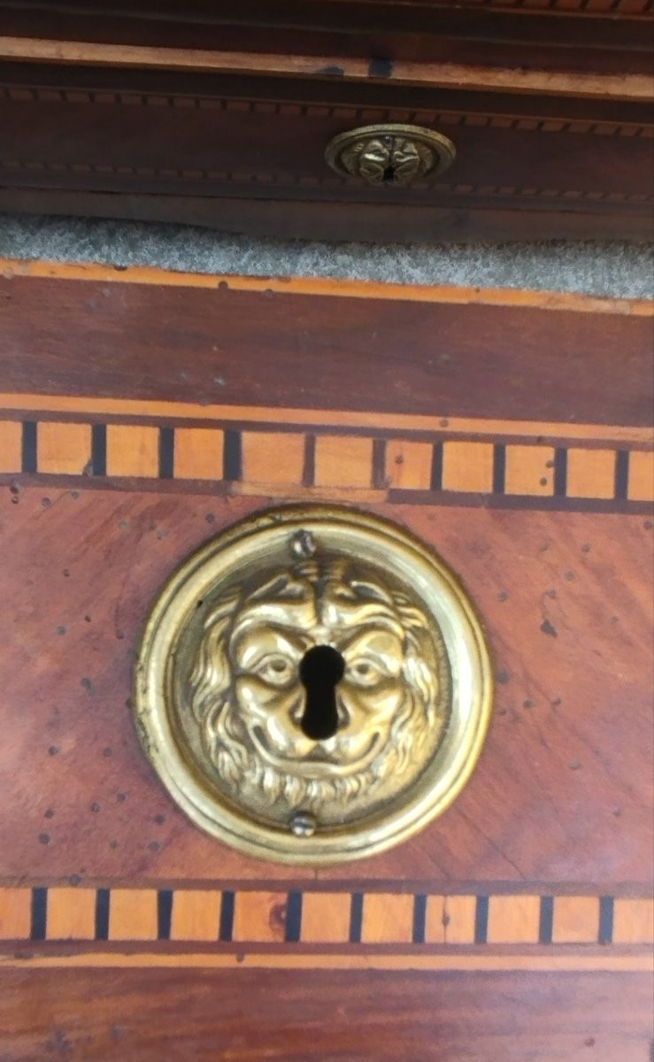   Antica Ribalta Toscana  periodo Luigi XVI ,  Lastronata in noce -photo-2