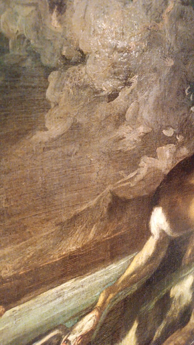 Scena Di Caccia - Dipinto Antico XVII Secolo Scuola Fiamminga -photo-4