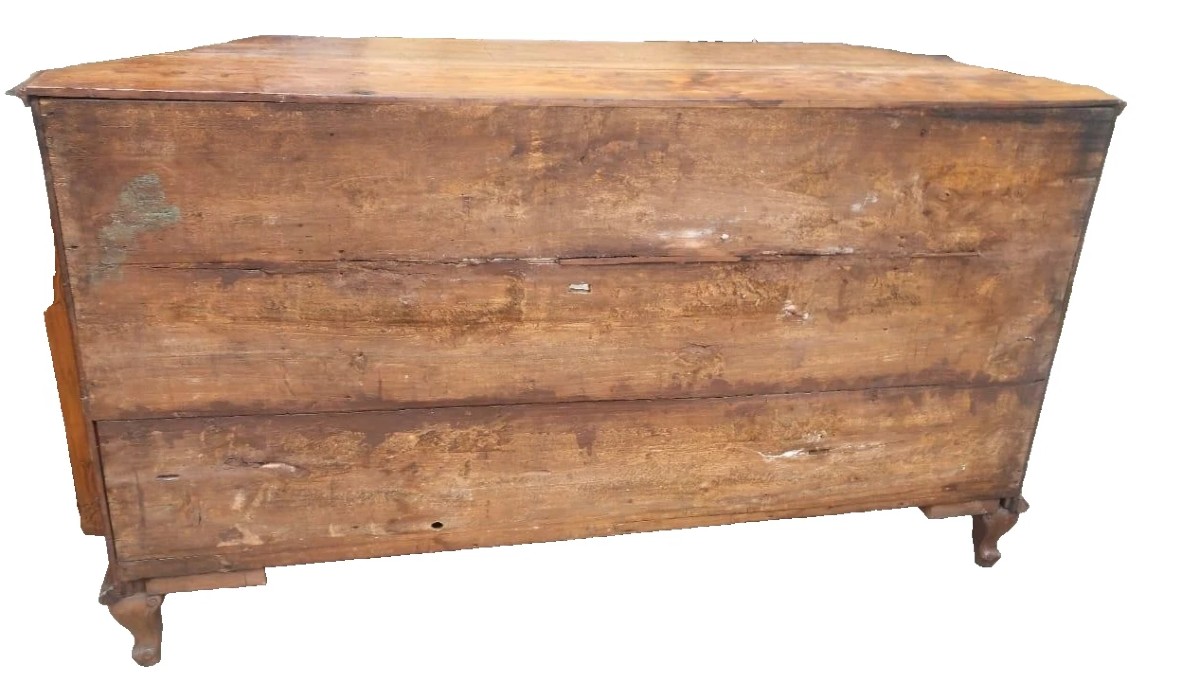 Grande antica credenza scantonata Veneto XVIII secolo ciliegio massello-photo-4