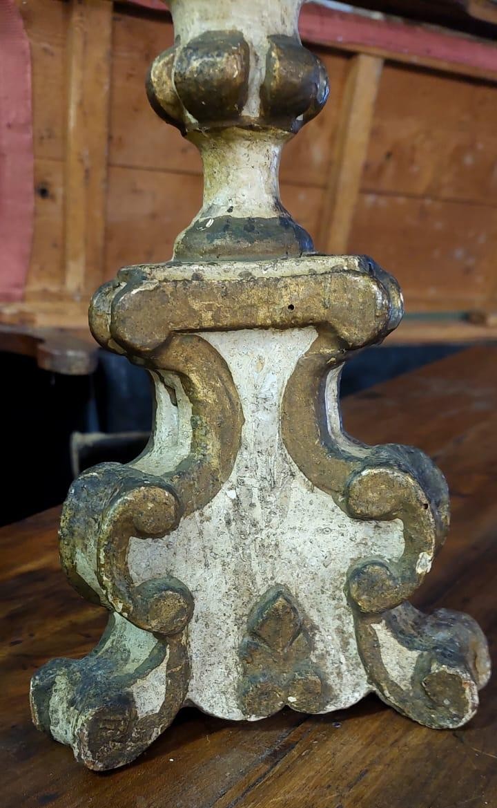 Antica coppia candelieri FINE XVII secolo Luigi XIV barocco-photo-1