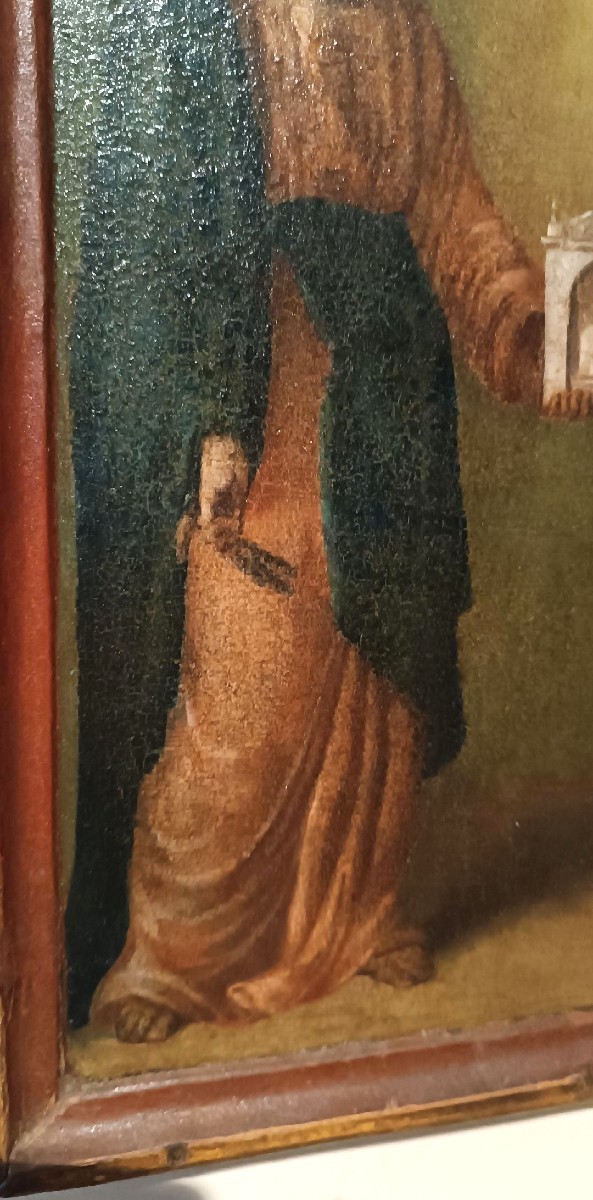 Dipinto su tavola ,Icona  antica San Pietro e paolo-photo-5