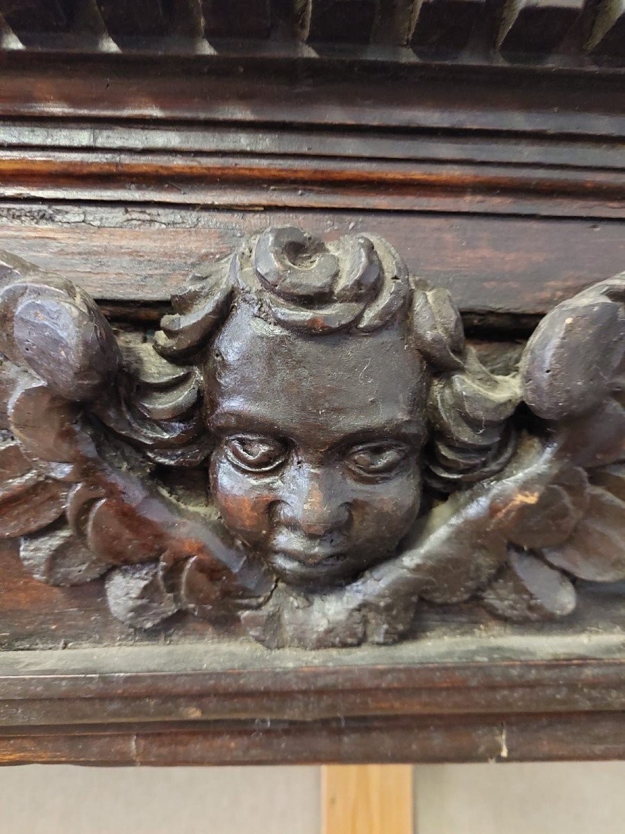 Grande Edicola  cornice intagliata stile rinascimentale XVII Secolo Italia -photo-2