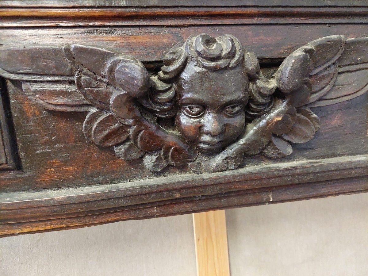 Grande Edicola  cornice intagliata stile rinascimentale XVII Secolo Italia -photo-3