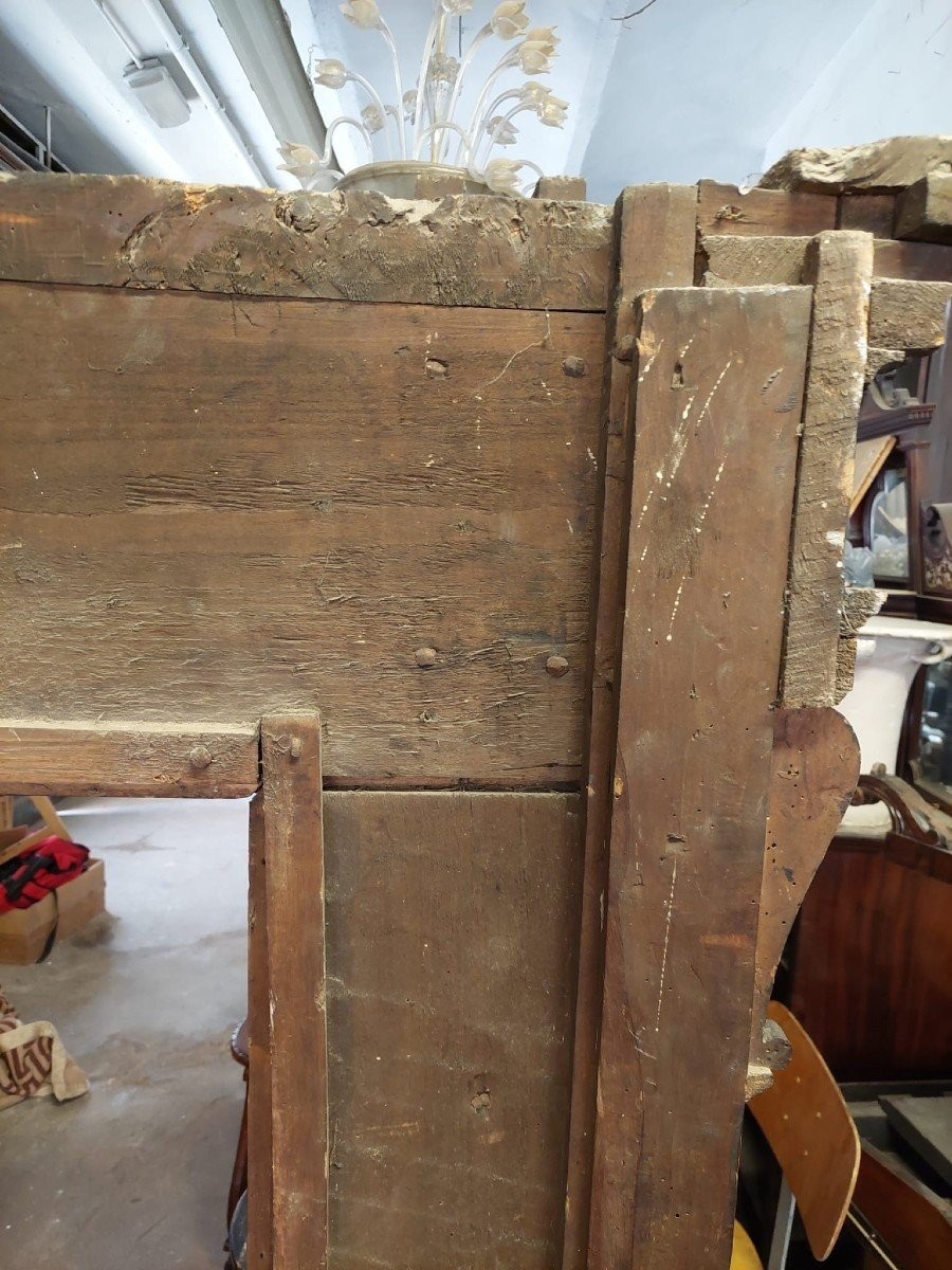 Grande Edicola  cornice intagliata stile rinascimentale XVII Secolo Italia -photo-5