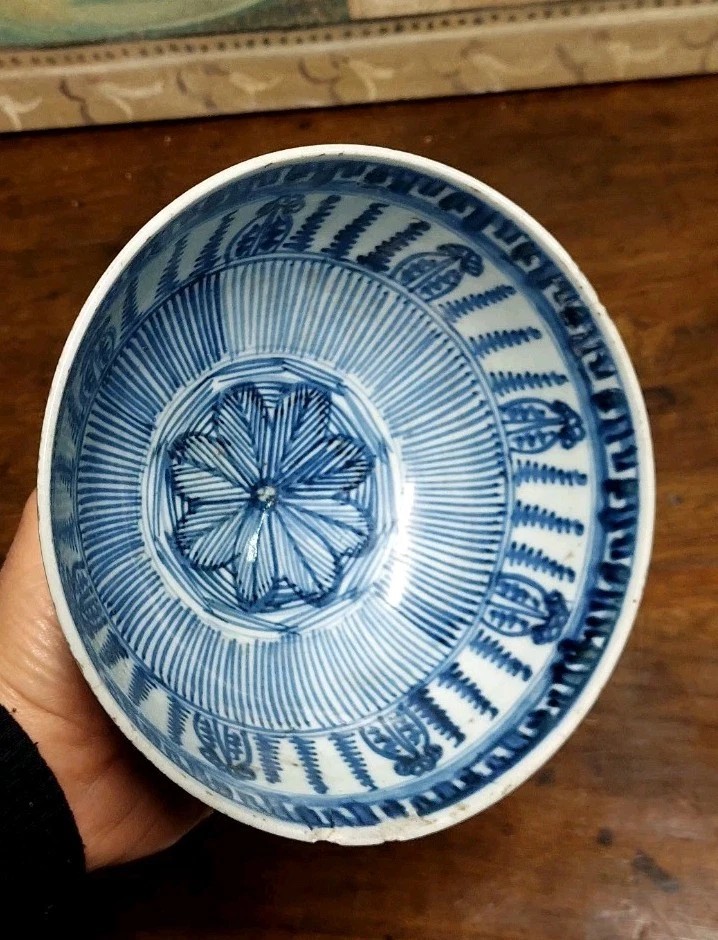 Antica Coppa Cina Blue XVII SECOLO Dinastia MING-photo-2