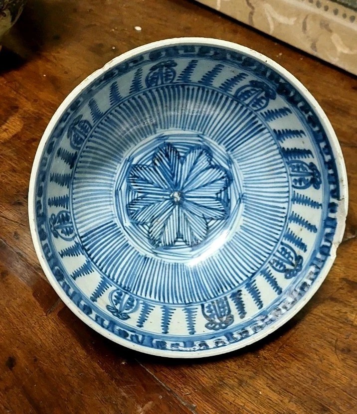 Antica Coppa Cina Blue XVII SECOLO Dinastia MING-photo-3