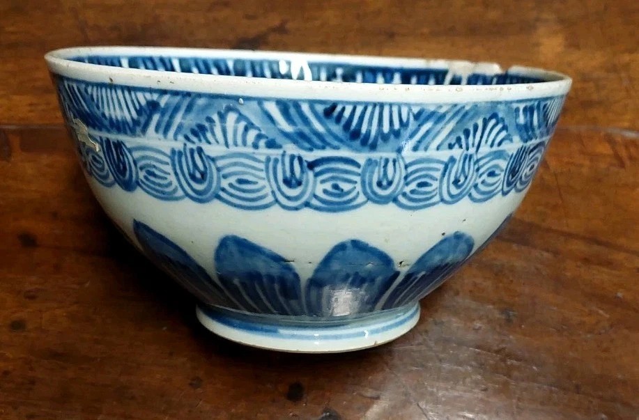 Antica Coppa Cina Blue XVII SECOLO Dinastia MING-photo-2