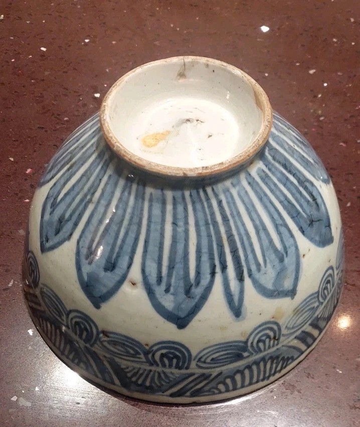 Antica Coppa Cina Blue XVII SECOLO Dinastia MING-photo-2