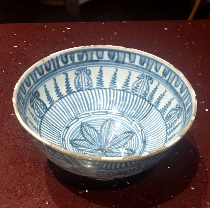 Antica Coppa Cina Blue XVII SECOLO Dinastia MING-photo-4