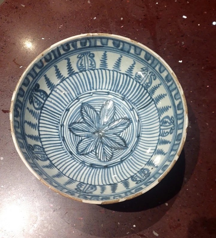 Antica Coppa Cina Blue XVII SECOLO Dinastia MING-photo-4