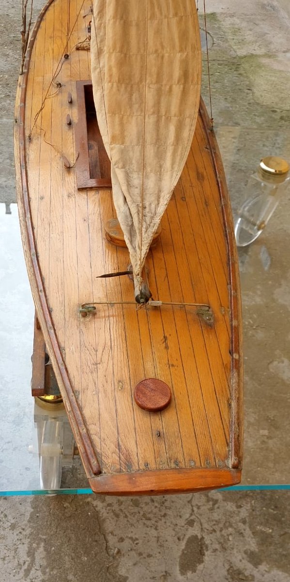 Grande modello italiano di uno yacht a vela del XIX secolo-photo-4