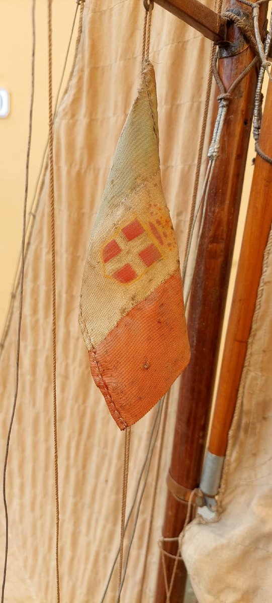 Grande modello italiano di uno yacht a vela del XIX secolo-photo-1