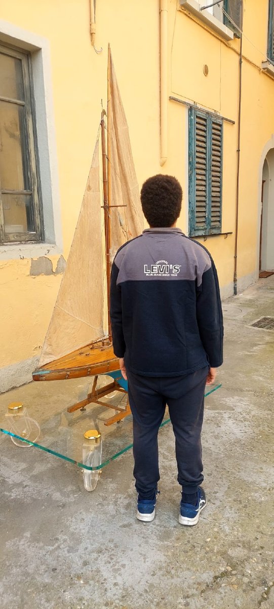 Grande modello italiano di uno yacht a vela del XIX secolo-photo-4